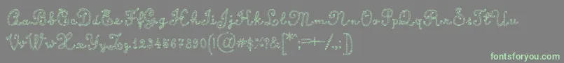 CalligraphyRope Font – Green Fonts on Gray Background