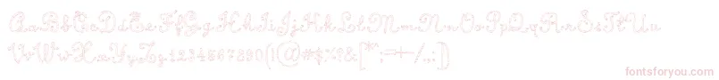 CalligraphyRope Font – Pink Fonts on White Background