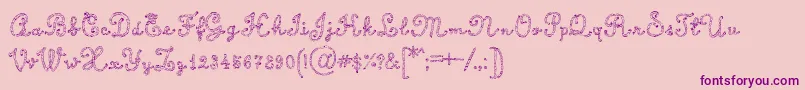 CalligraphyRope Font – Purple Fonts on Pink Background