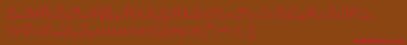CalligraphyRope Font – Red Fonts on Brown Background