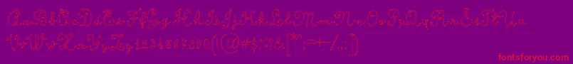 CalligraphyRope Font – Red Fonts on Purple Background