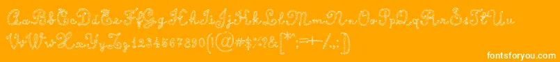 CalligraphyRope Font – White Fonts on Orange Background