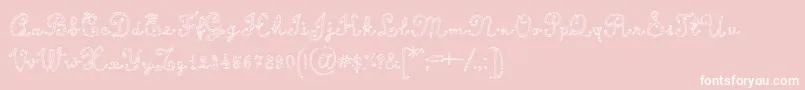 CalligraphyRope Font – White Fonts on Pink Background