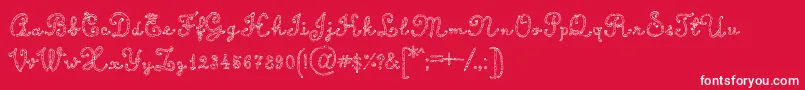 CalligraphyRope Font – White Fonts on Red Background