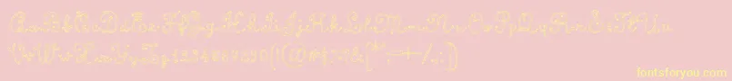 CalligraphyRope Font – Yellow Fonts on Pink Background