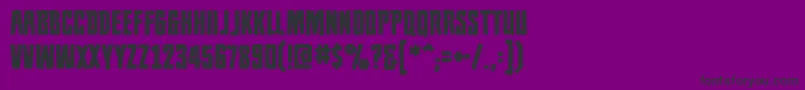 Populationzerobb Font – Black Fonts on Purple Background