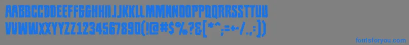 Populationzerobb-Schriftart – Blaue Schriften auf grauem Hintergrund