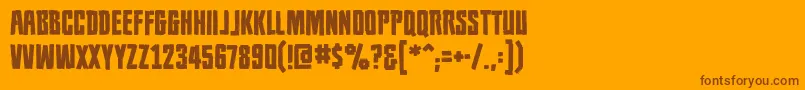 Populationzerobb Font – Brown Fonts on Orange Background