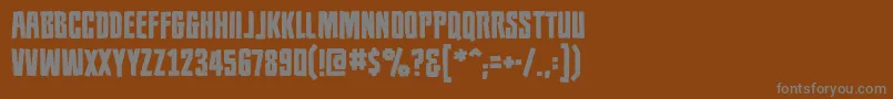 Populationzerobb Font – Gray Fonts on Brown Background