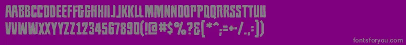 Populationzerobb Font – Gray Fonts on Purple Background