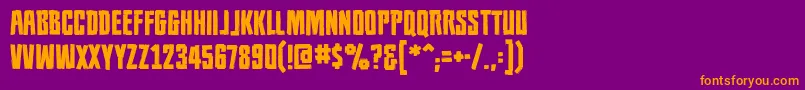 Populationzerobb Font – Orange Fonts on Purple Background