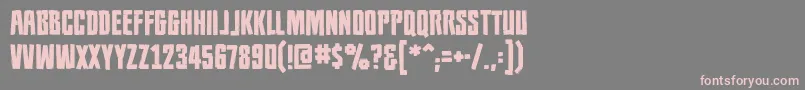Populationzerobb Font – Pink Fonts on Gray Background