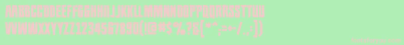 Populationzerobb Font – Pink Fonts on Green Background