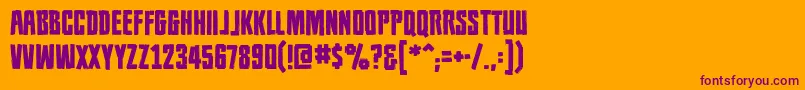 Populationzerobb Font – Purple Fonts on Orange Background