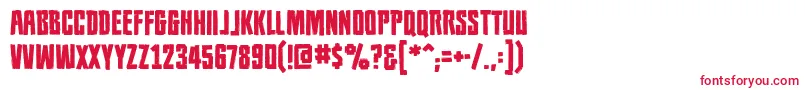 Populationzerobb Font – Red Fonts on White Background