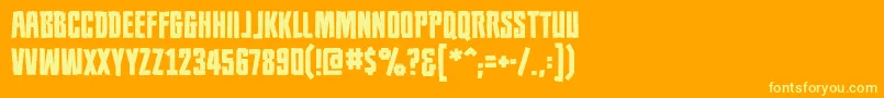 fuente Populationzerobb – Fuentes Amarillas Sobre Fondo Naranja