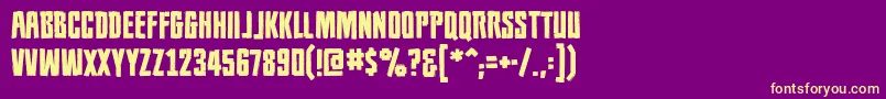 Populationzerobb Font – Yellow Fonts on Purple Background