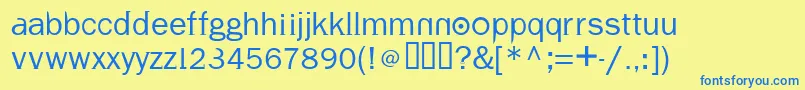 Volt ffy Font – Blue Fonts on Yellow Background