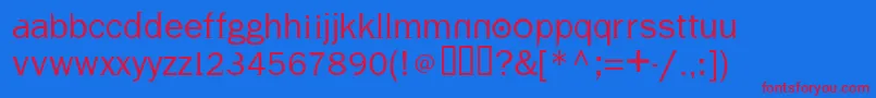 フォントVolt ffy – 赤い文字の青い背景