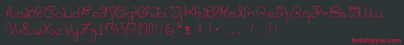 Badiane Font – Red Fonts on Black Background