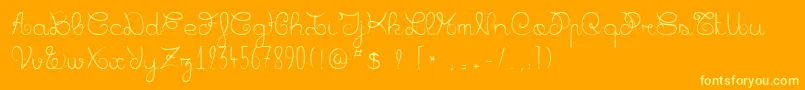 Badiane Font – Yellow Fonts on Orange Background