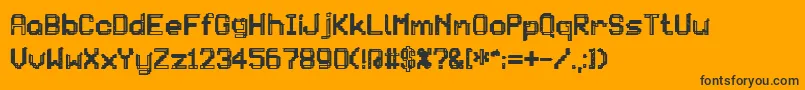 Patchcrack Font – Black Fonts on Orange Background