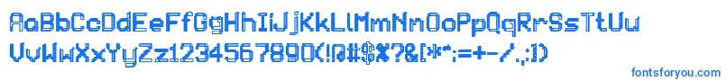 Patchcrack Font – Blue Fonts on White Background