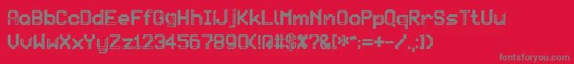 フォントPatchcrack – 赤い背景に灰色の文字