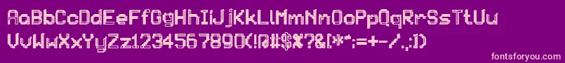 Patchcrack Font – Pink Fonts on Purple Background