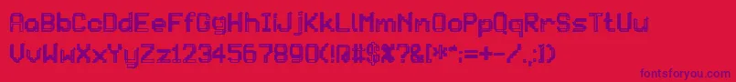 Patchcrack Font – Purple Fonts on Red Background