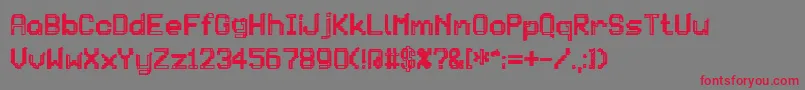 フォントPatchcrack – 赤い文字の灰色の背景