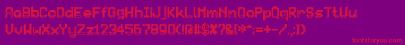 Patchcrack Font – Red Fonts on Purple Background