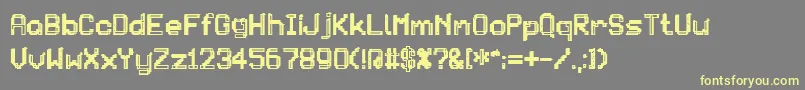 Patchcrack Font – Yellow Fonts on Gray Background