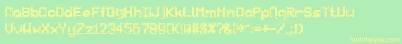 Patchcrack Font – Yellow Fonts on Green Background