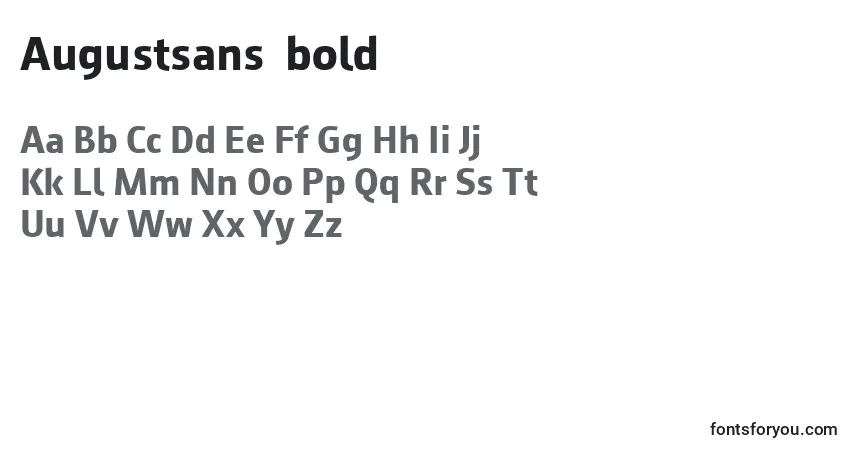 Шрифт Augustsans75bold – алфавит, цифры, специальные символы