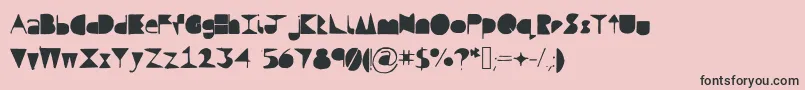 Questramodern Font – Black Fonts on Pink Background