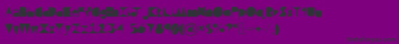 Questramodern Font – Black Fonts on Purple Background