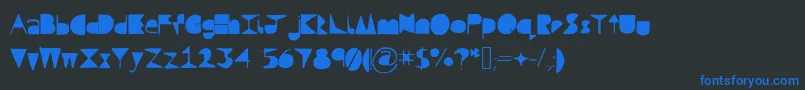Questramodern Font – Blue Fonts on Black Background