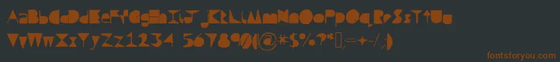 Questramodern Font – Brown Fonts on Black Background