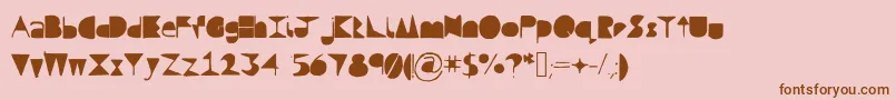 Questramodern Font – Brown Fonts on Pink Background