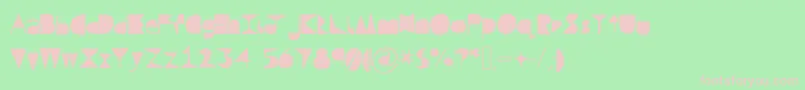 Questramodern Font – Pink Fonts on Green Background