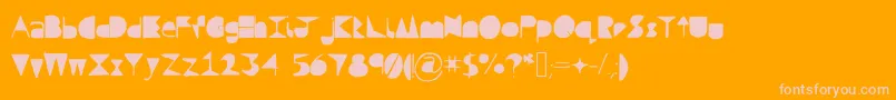 fuente Questramodern – Fuentes Rosadas Sobre Fondo Naranja