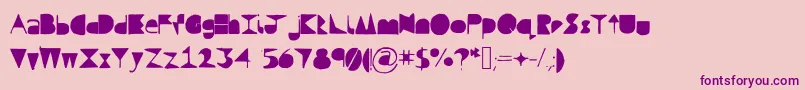 Questramodern-Schriftart – Violette Schriften auf rosa Hintergrund