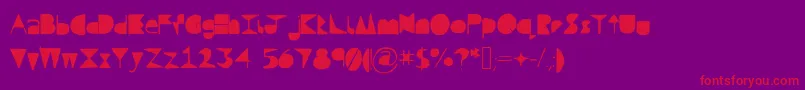 Questramodern Font – Red Fonts on Purple Background