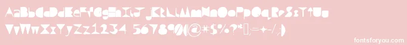 Questramodern Font – White Fonts on Pink Background