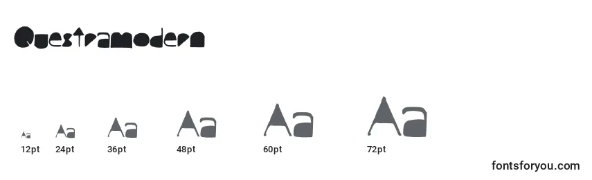 Questramodern Font Sizes