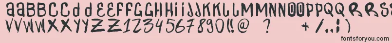 ZdarxSimpl Font – Black Fonts on Pink Background