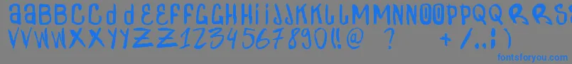 ZdarxSimpl-Schriftart – Blaue Schriften auf grauem Hintergrund