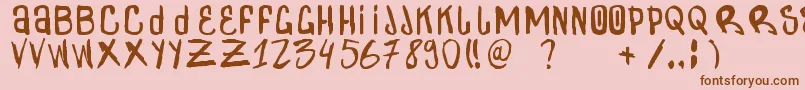 ZdarxSimpl Font – Brown Fonts on Pink Background