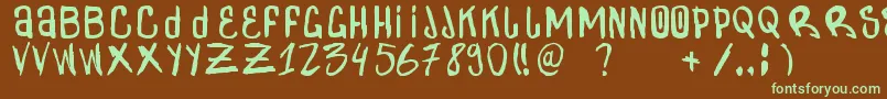 ZdarxSimpl Font – Green Fonts on Brown Background